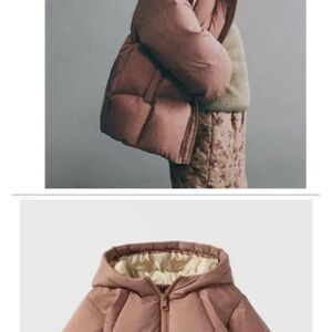 Zara Blush Puffer Jacket